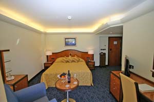 Standard double or twin with garden view, private facilities (bath), and breakfast